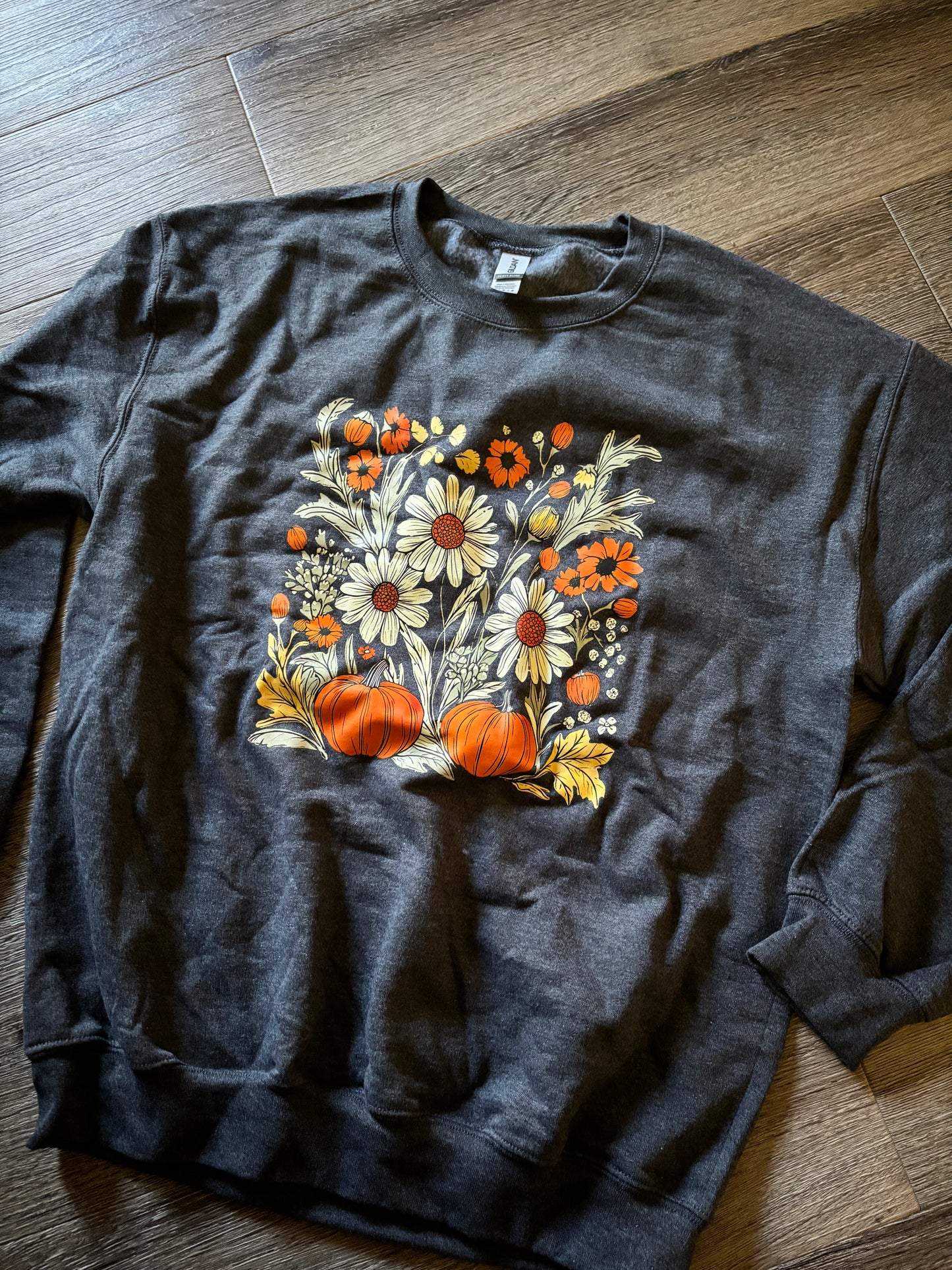 Pumpkin Floral Crewneck