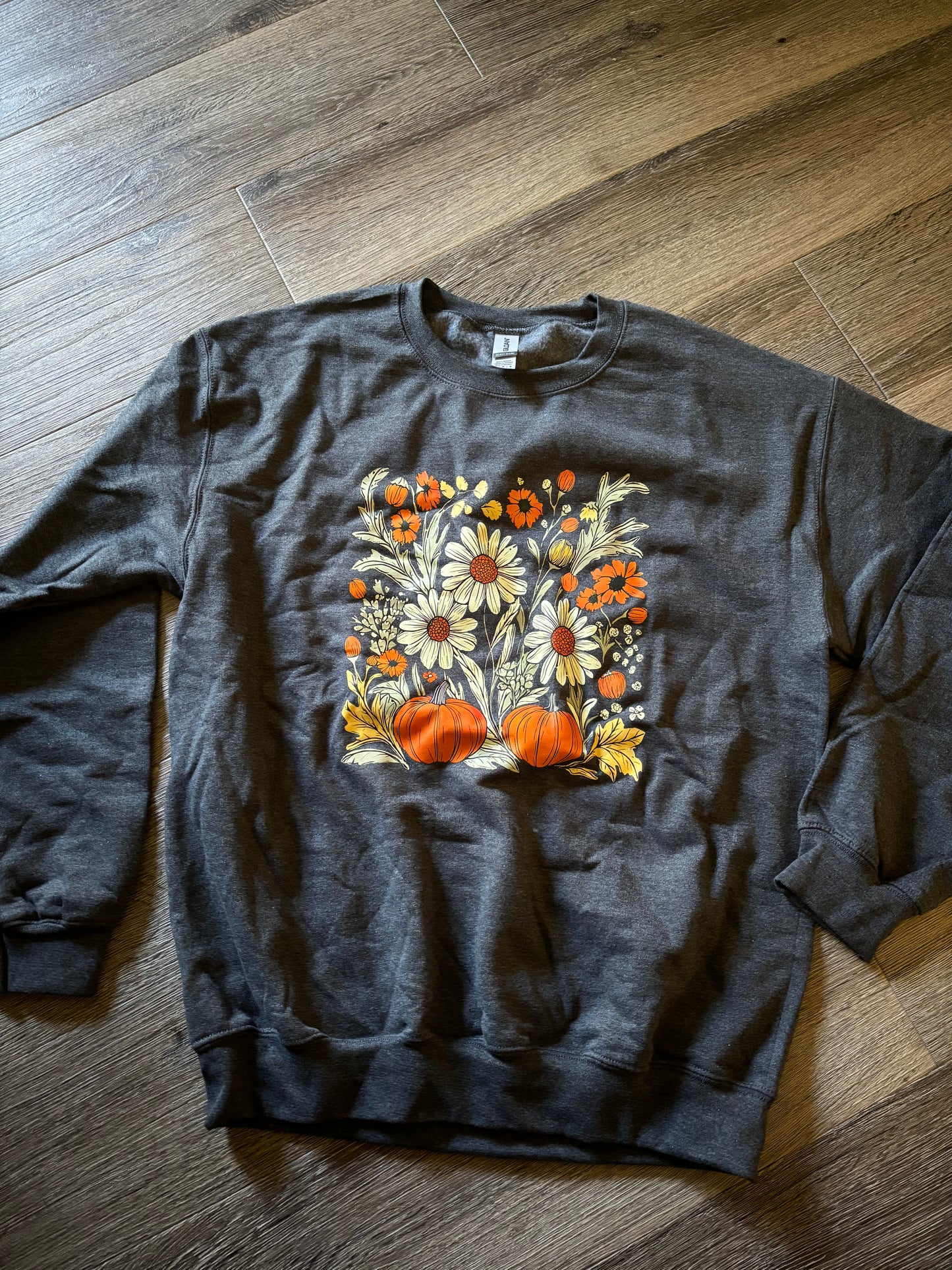 Pumpkin Floral Crewneck