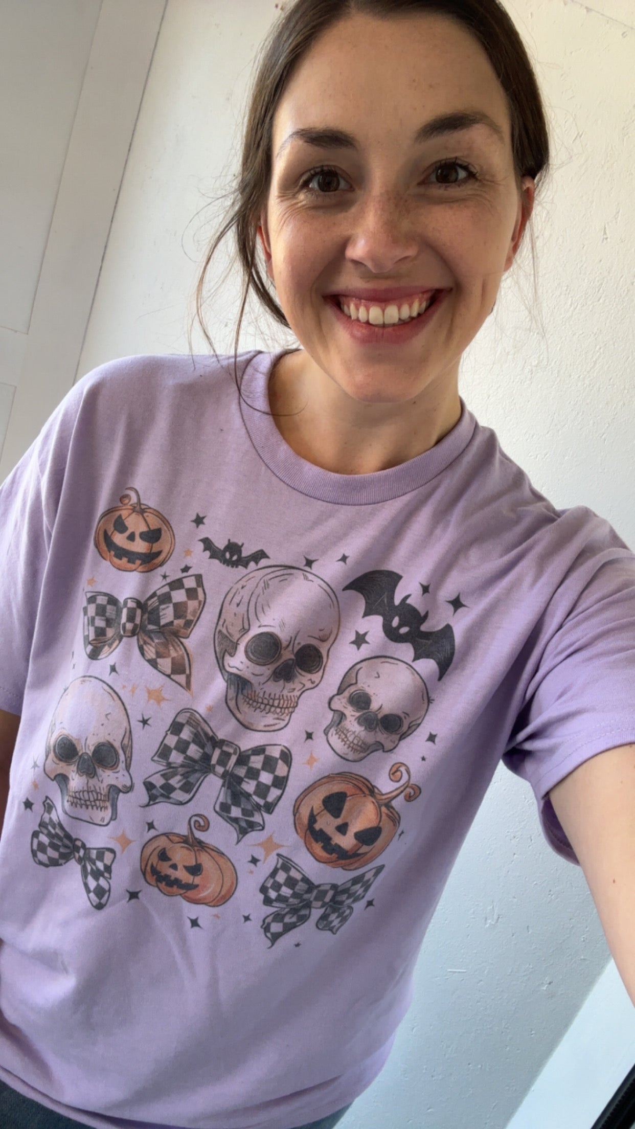 Skulls, Bats, Bows Halloween Tee