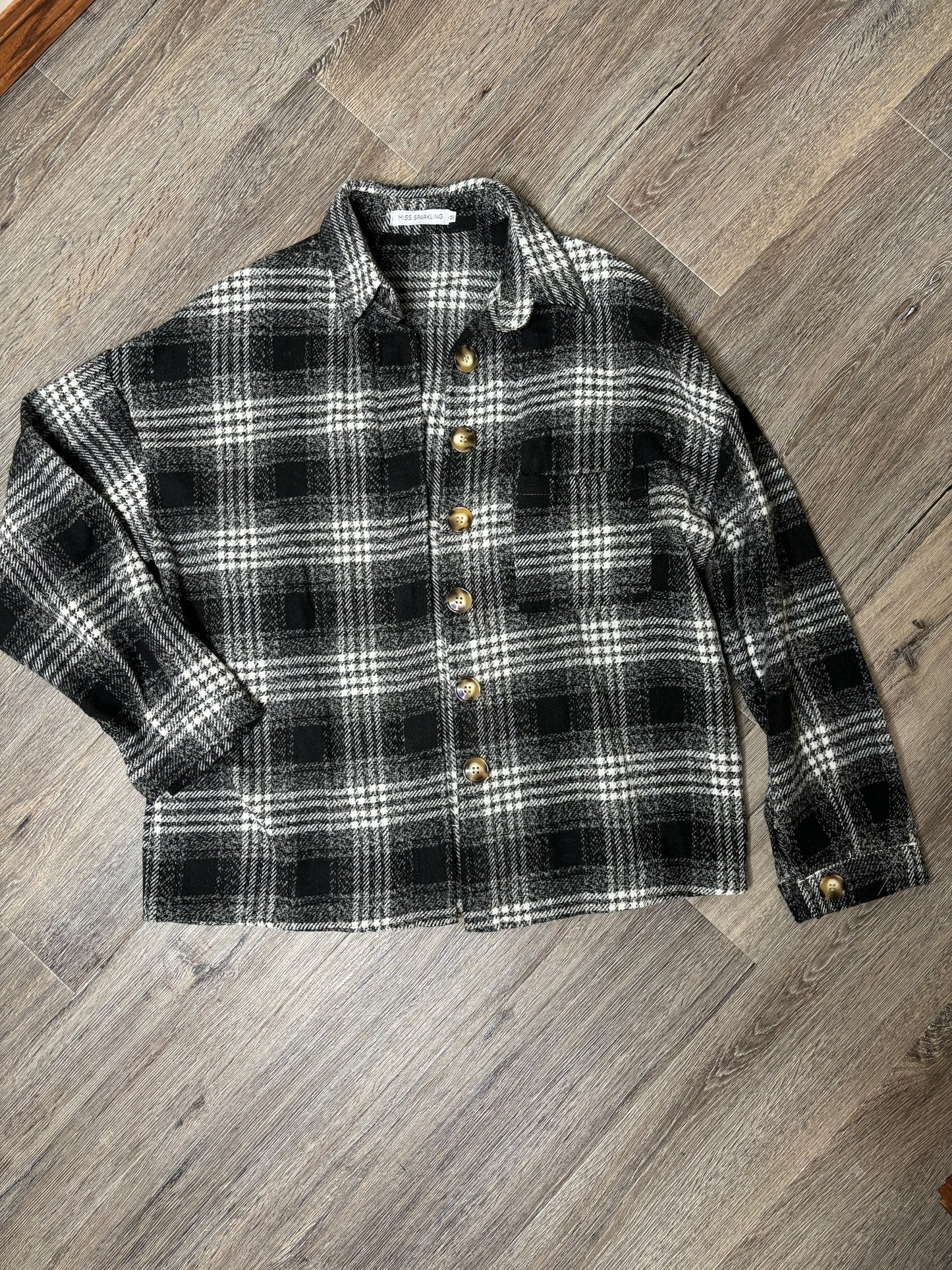 Button Up Plaid Shacket