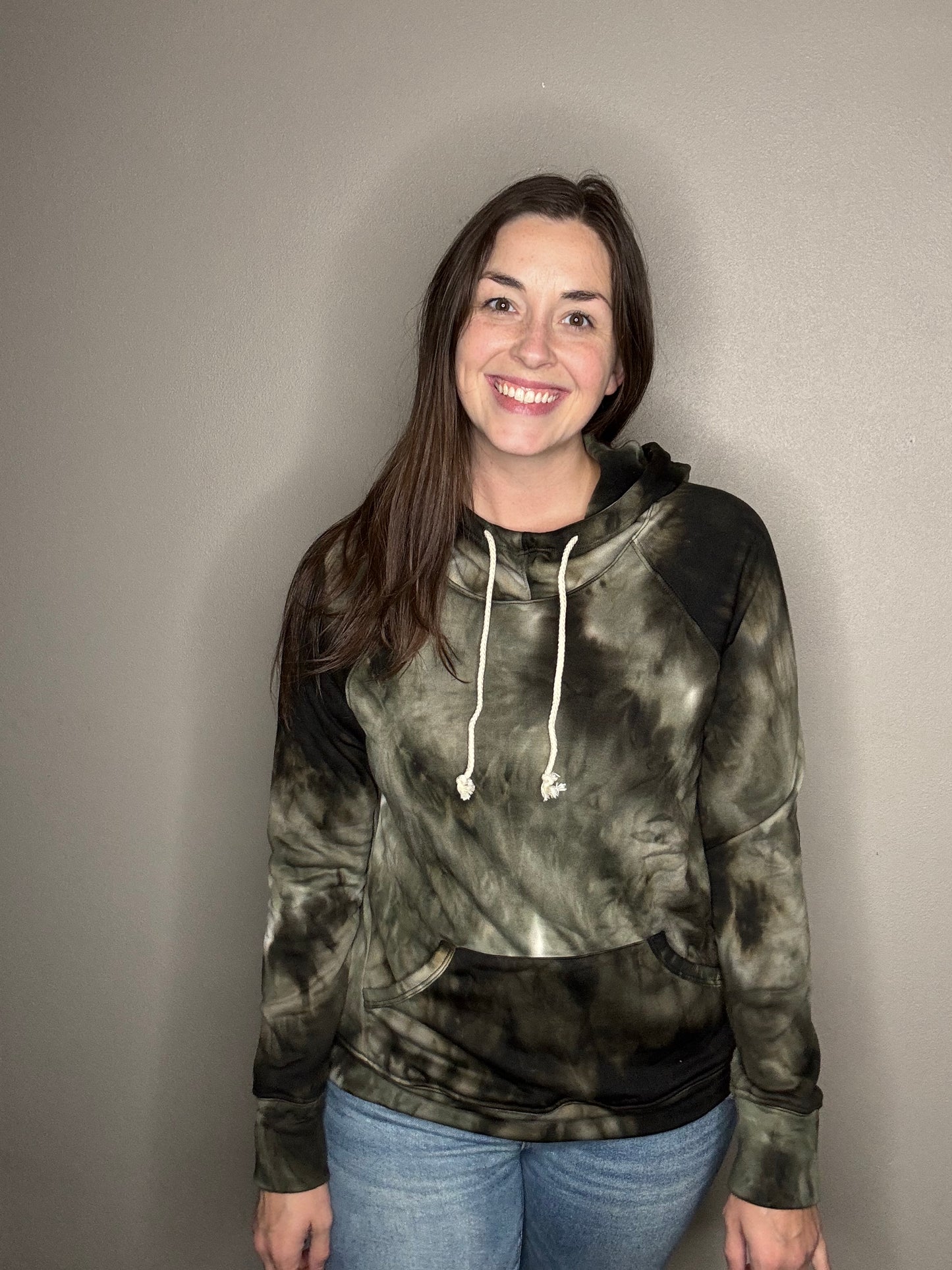 Olive Tie Dye Hoodie