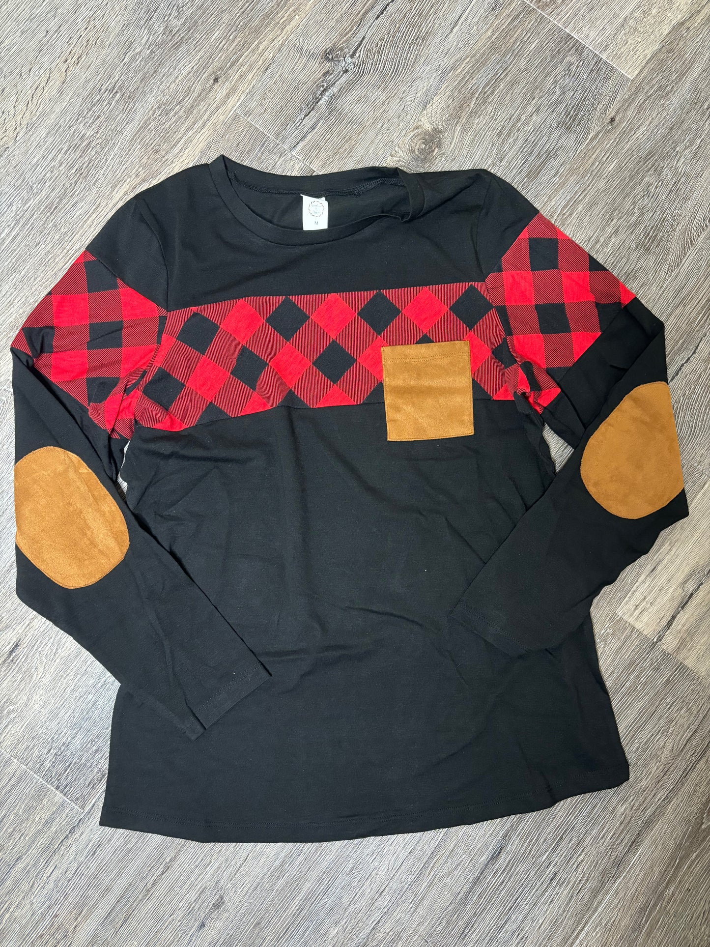 Buffalo Plaid Pocket Top