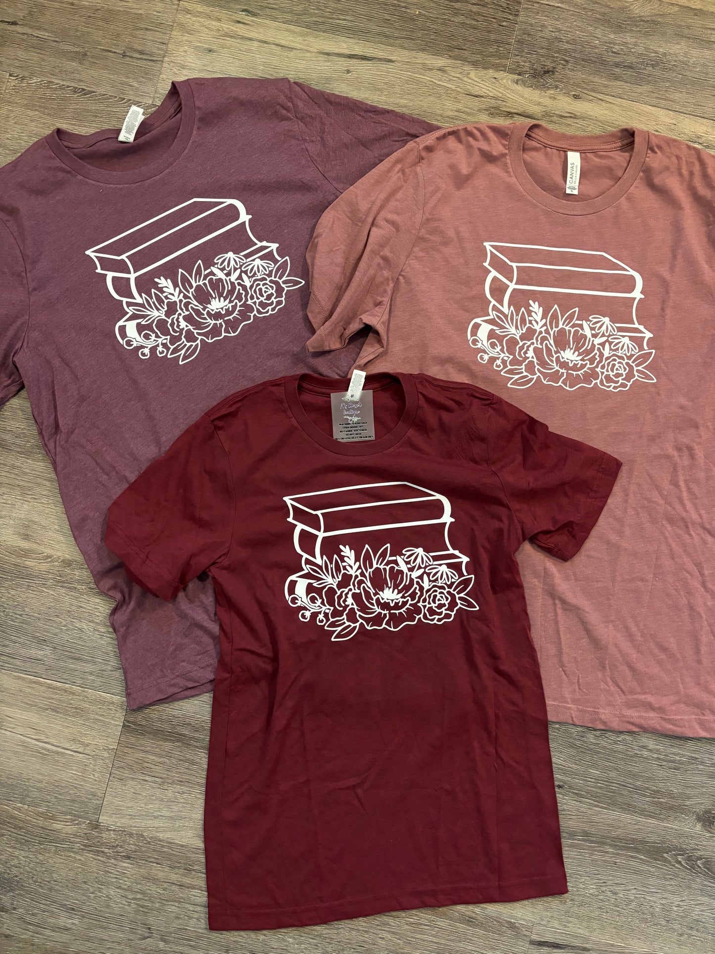 Floral Book Stack Tee