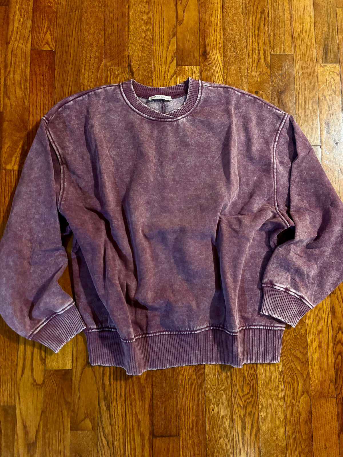 Acid Wash Oversized Crewneck
