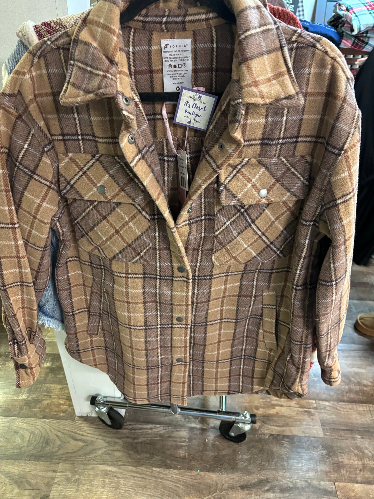 Brown Plaid Shacket