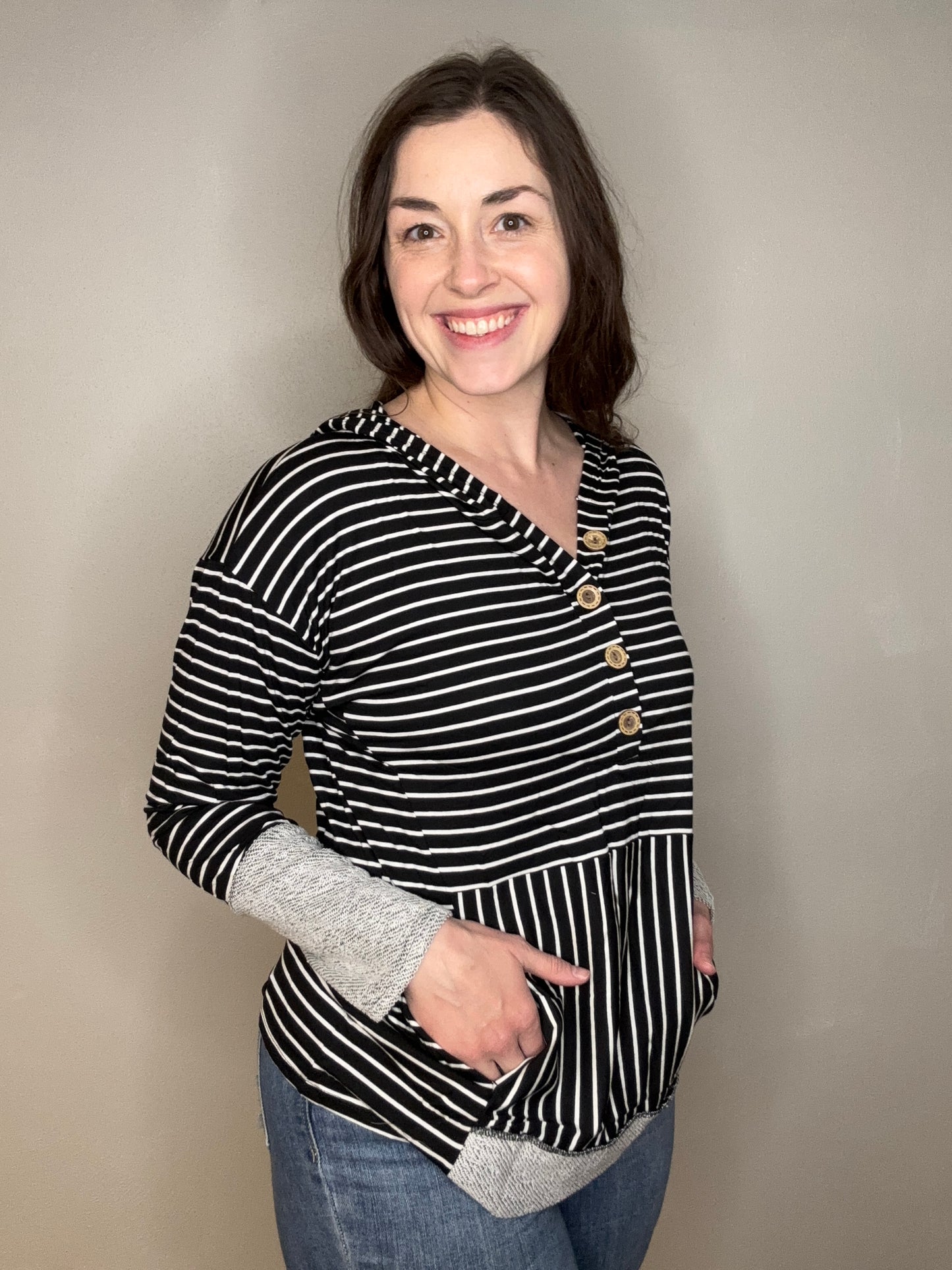 Stripe Lightweight Hoodie