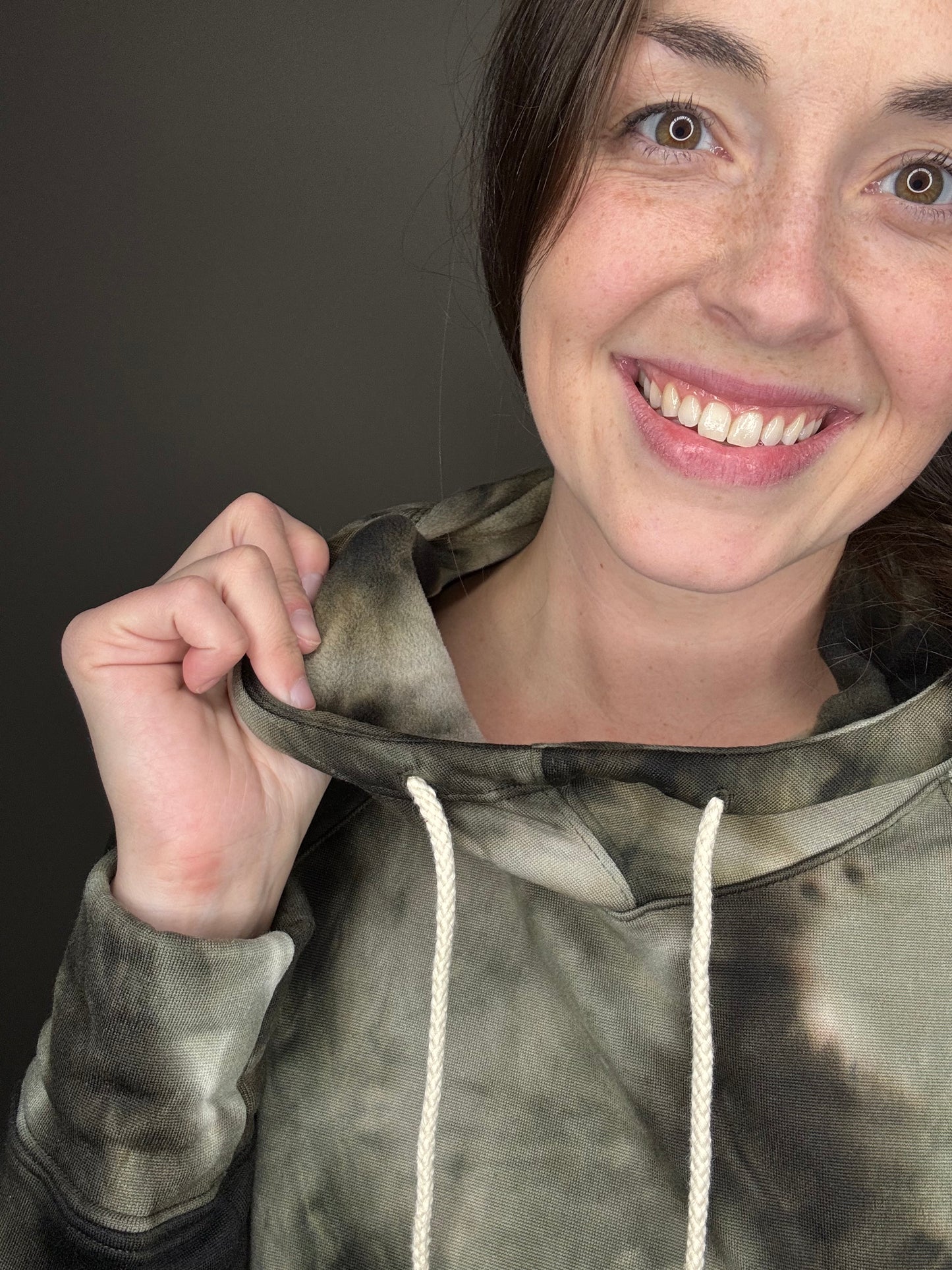 Olive Tie Dye Hoodie