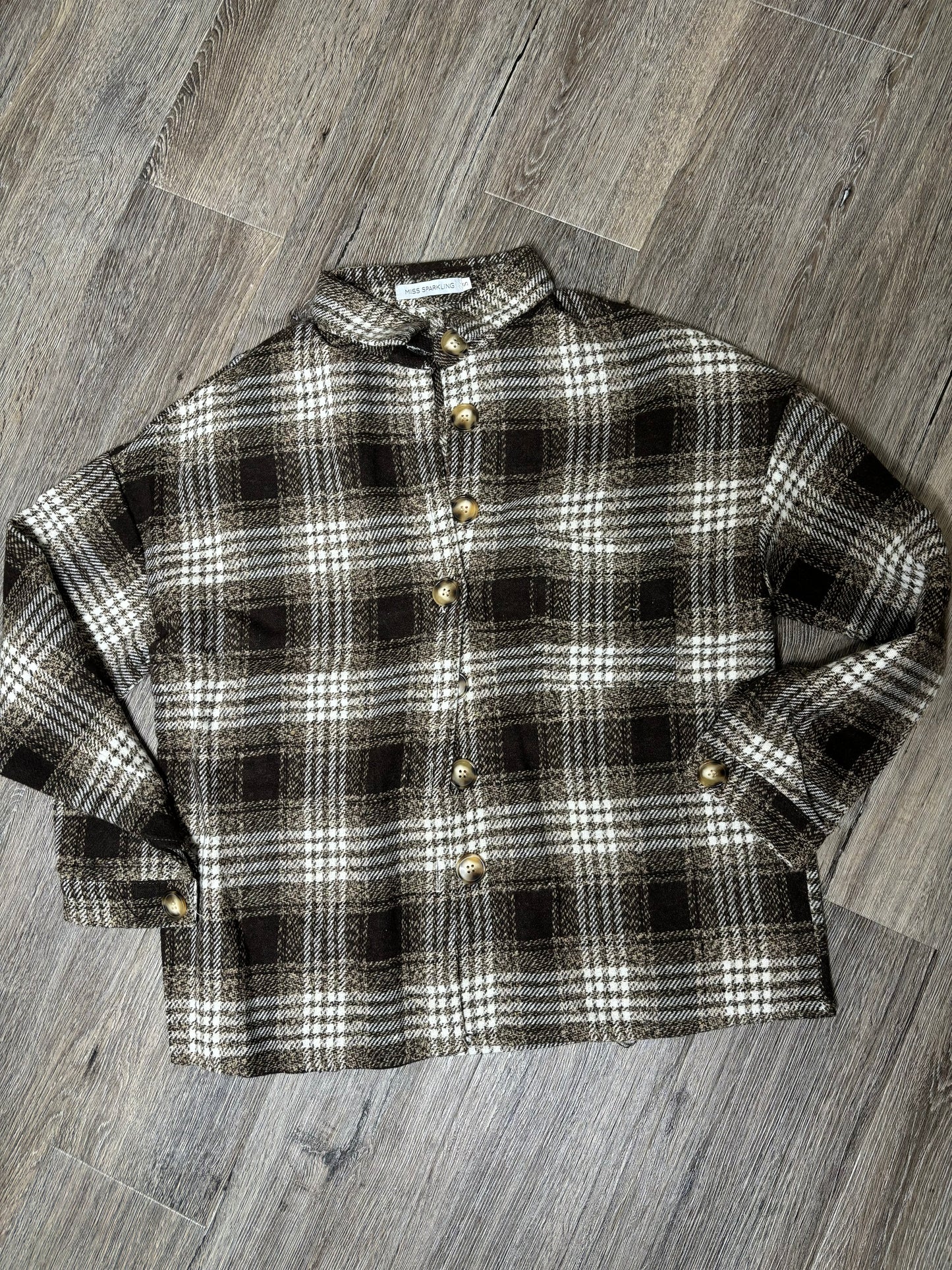 Button Up Plaid Shacket