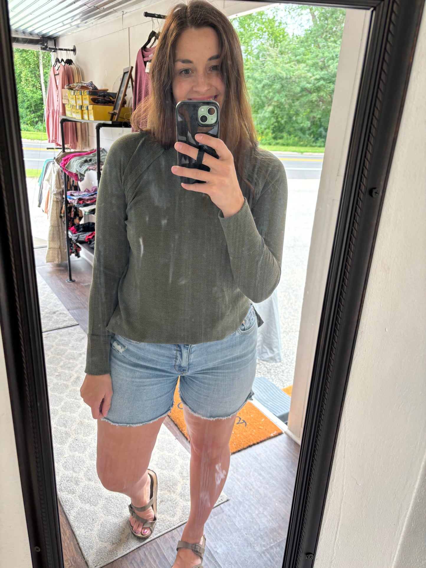 Waffle Long Sleeve Top