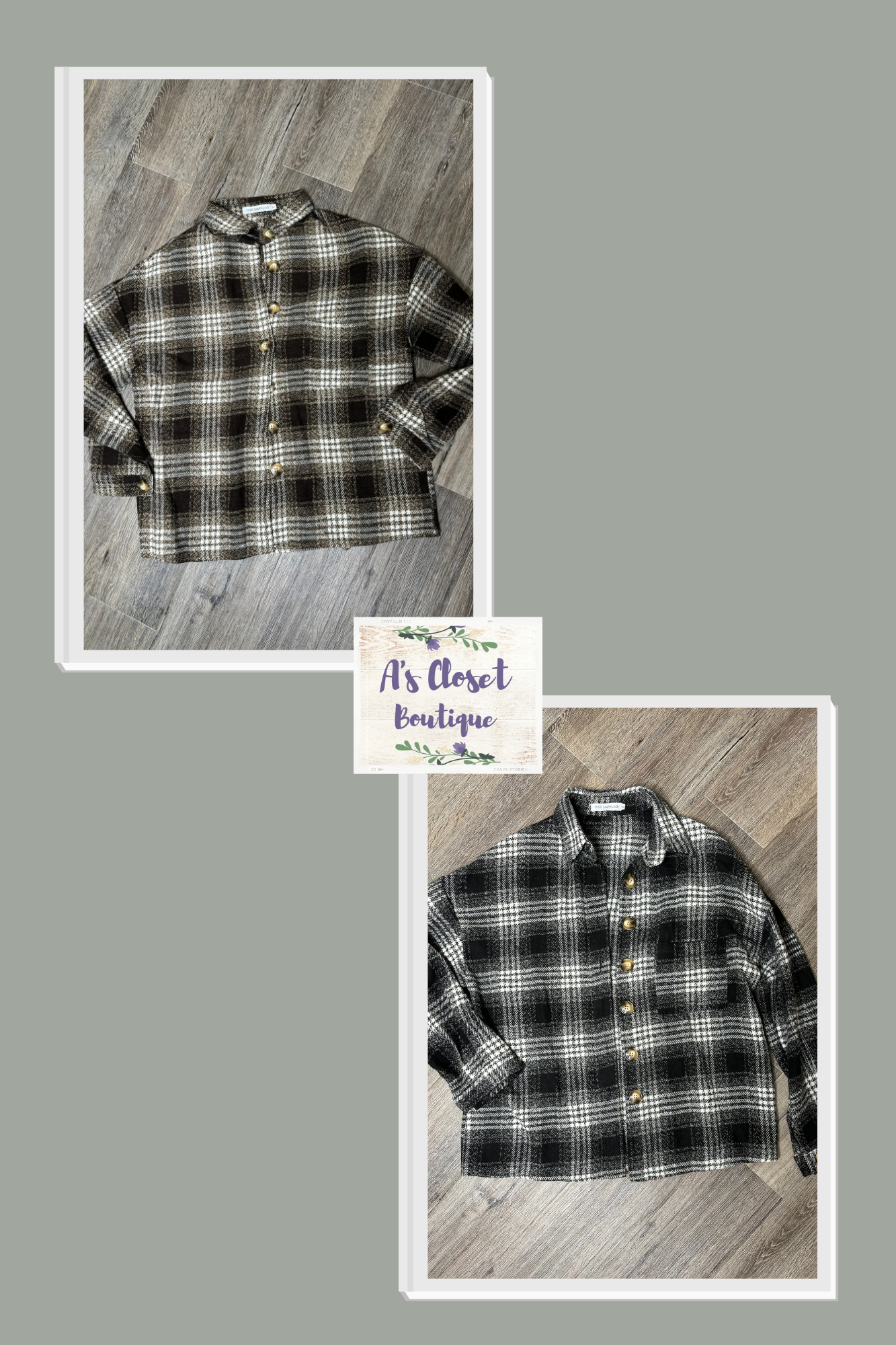 Button Up Plaid Shacket