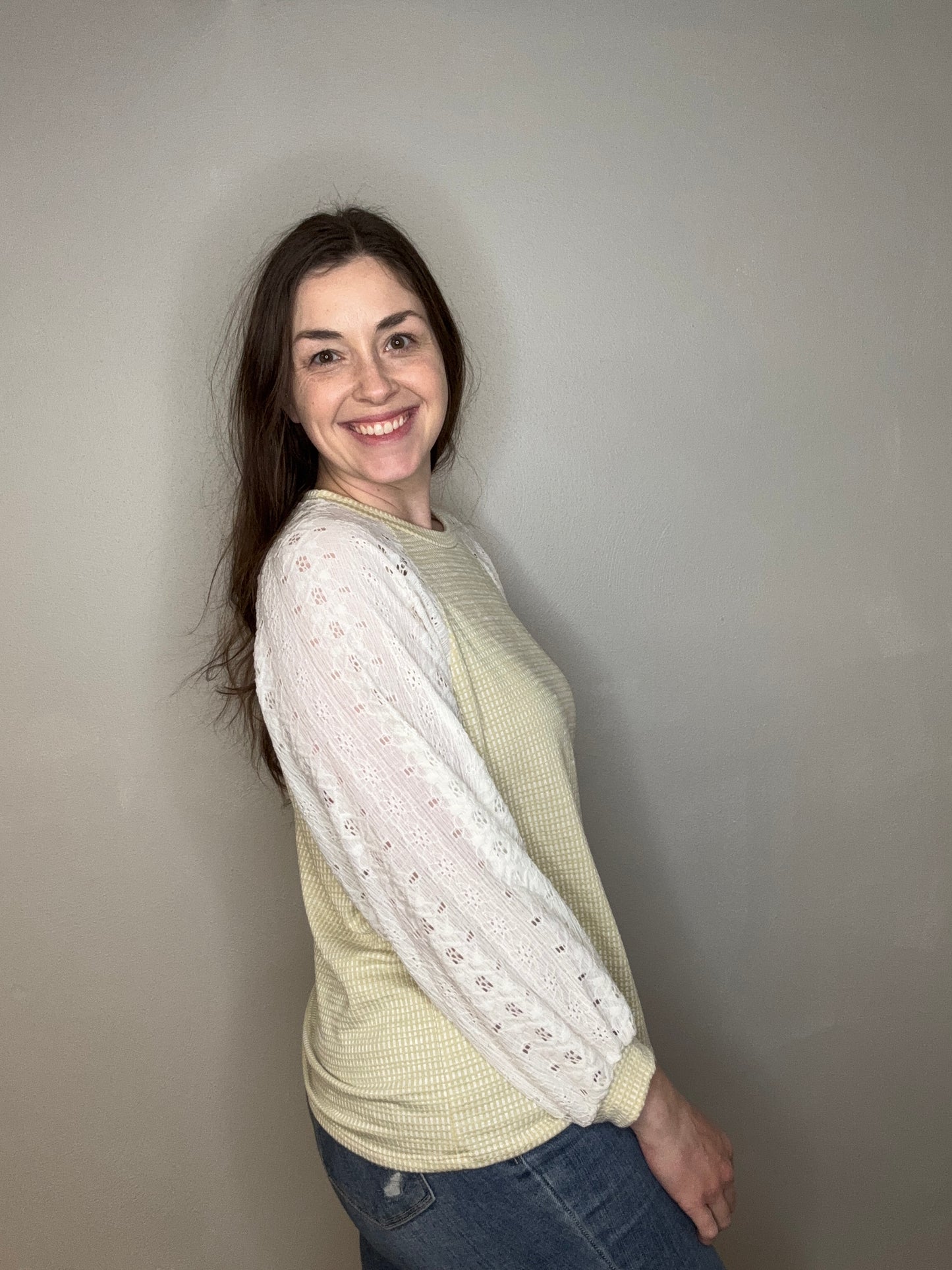 Lace Sleeve Top