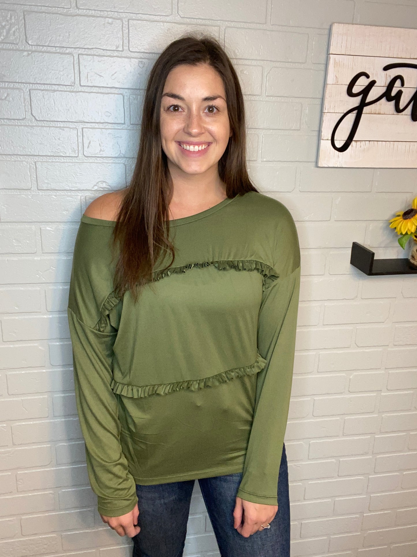 Ruffle Detail Top