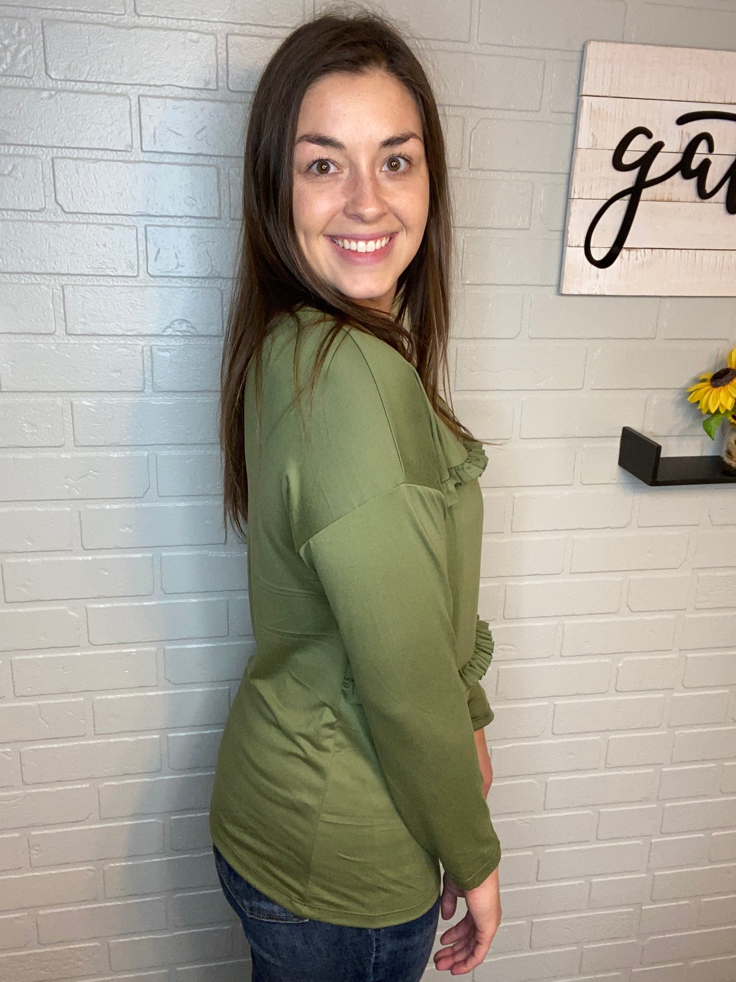 Ruffle Detail Top