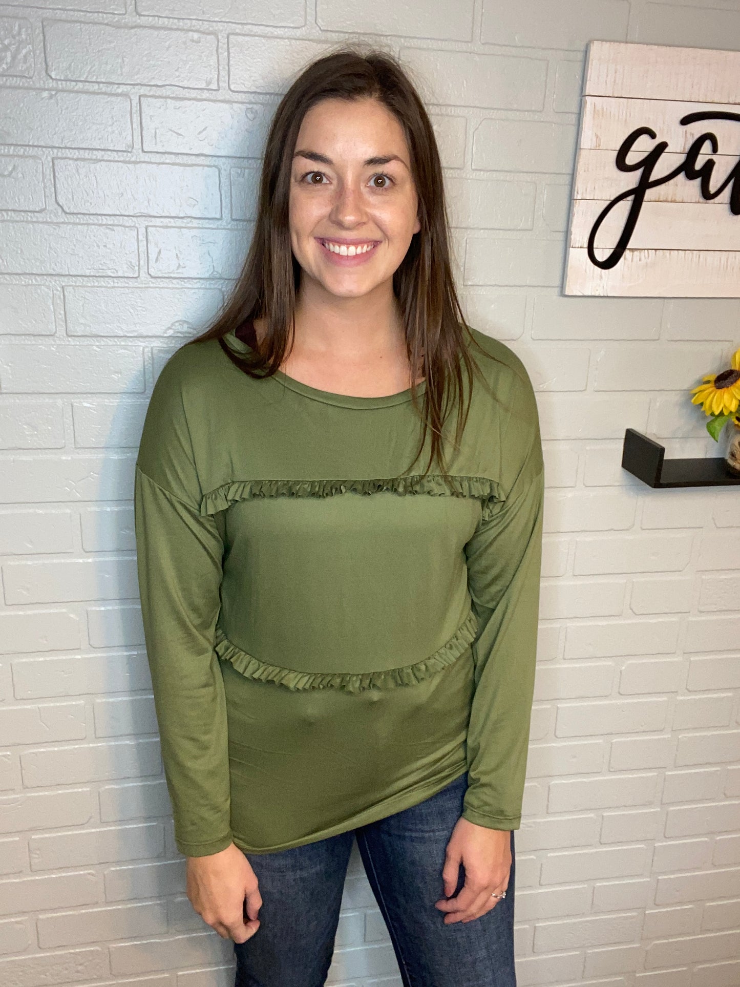 Ruffle Detail Top