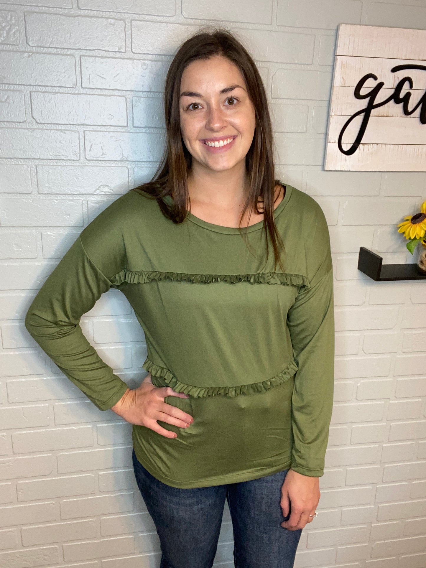 Ruffle Detail Top