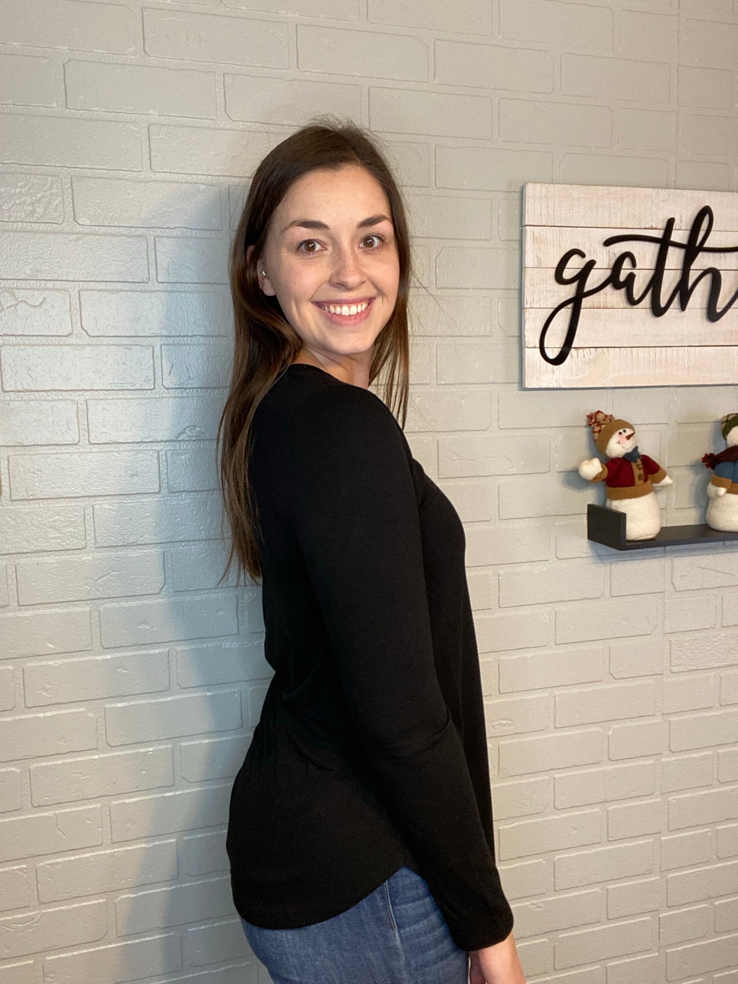 V Neck Long Sleeve