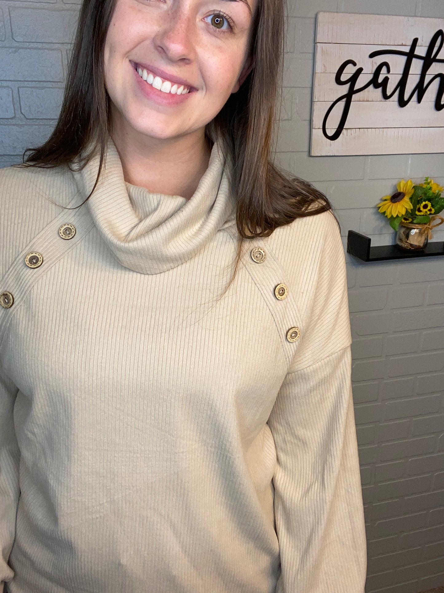 Button Detail Cowl