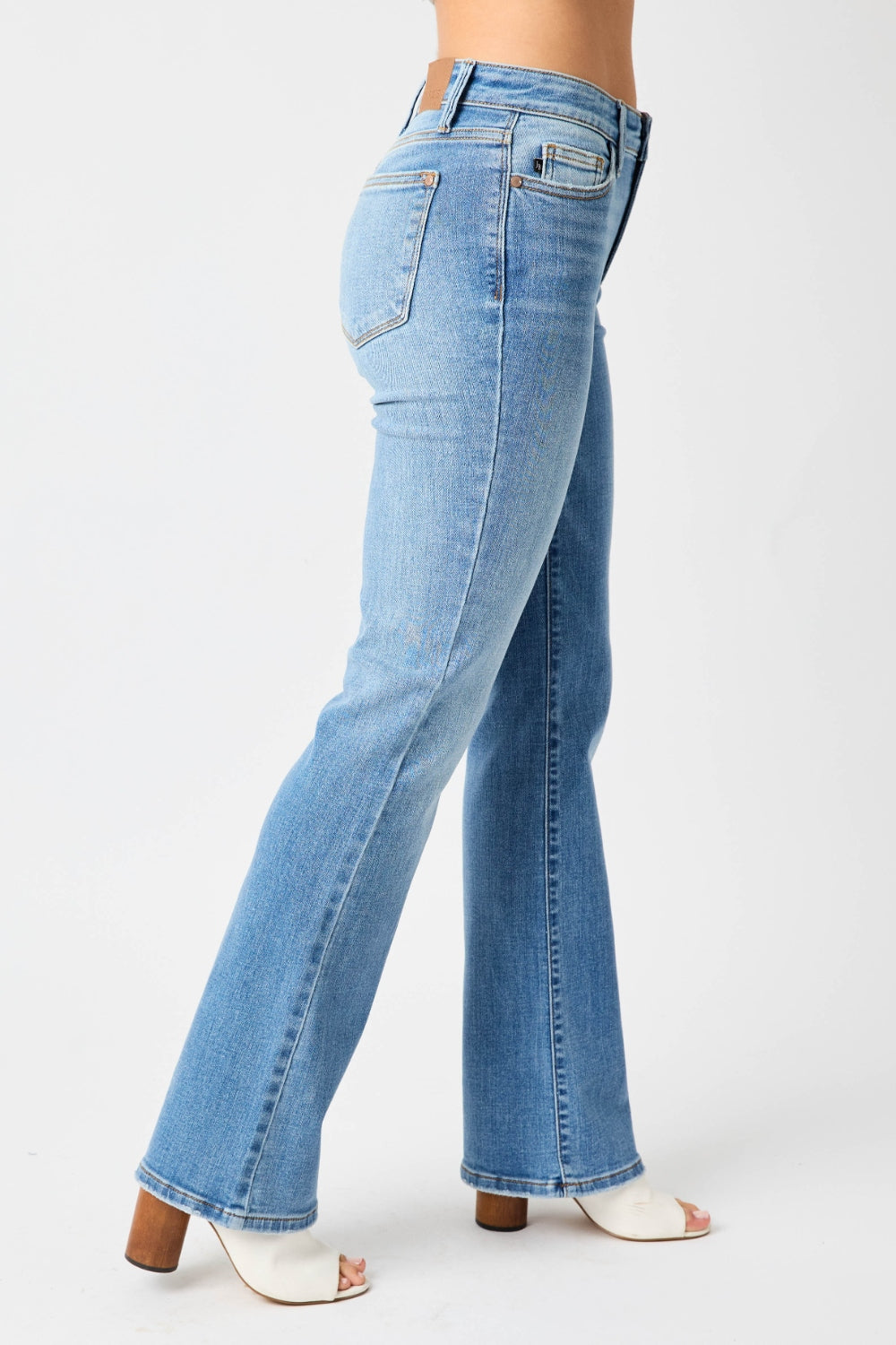 Judy Blue Mid-Rise Waist Straight Jeans [Online Exclusive]