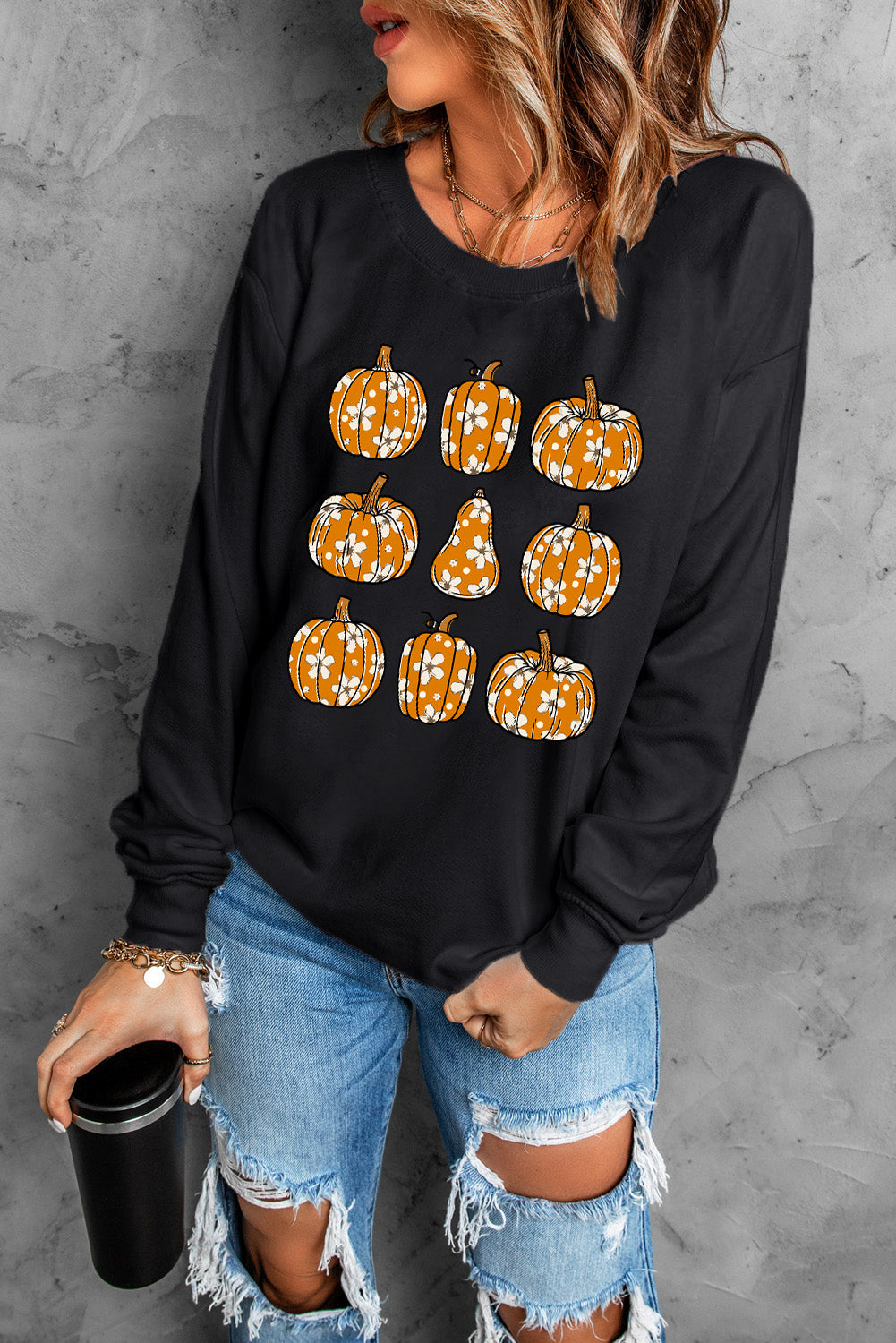 Pumpkin Long Sleeve Sweatshirt [Online Exclusive]