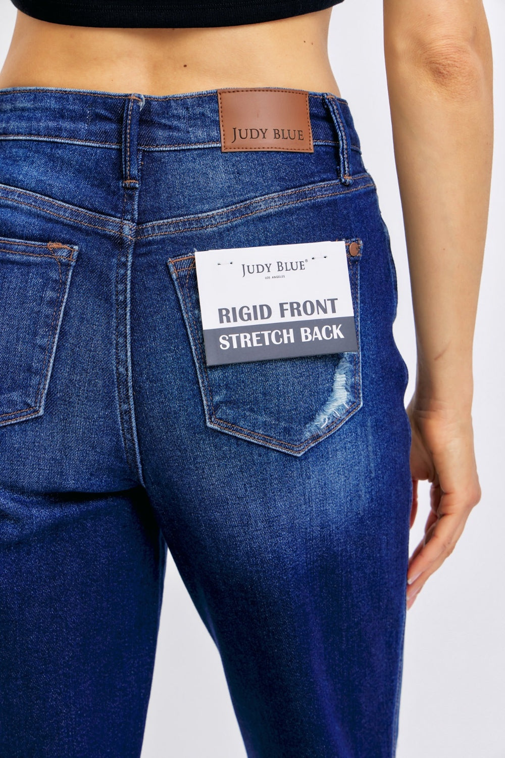 Judy Blue High Waist Rigid Magic Heavy Destroy Straight Jeans [Online Exclusive]