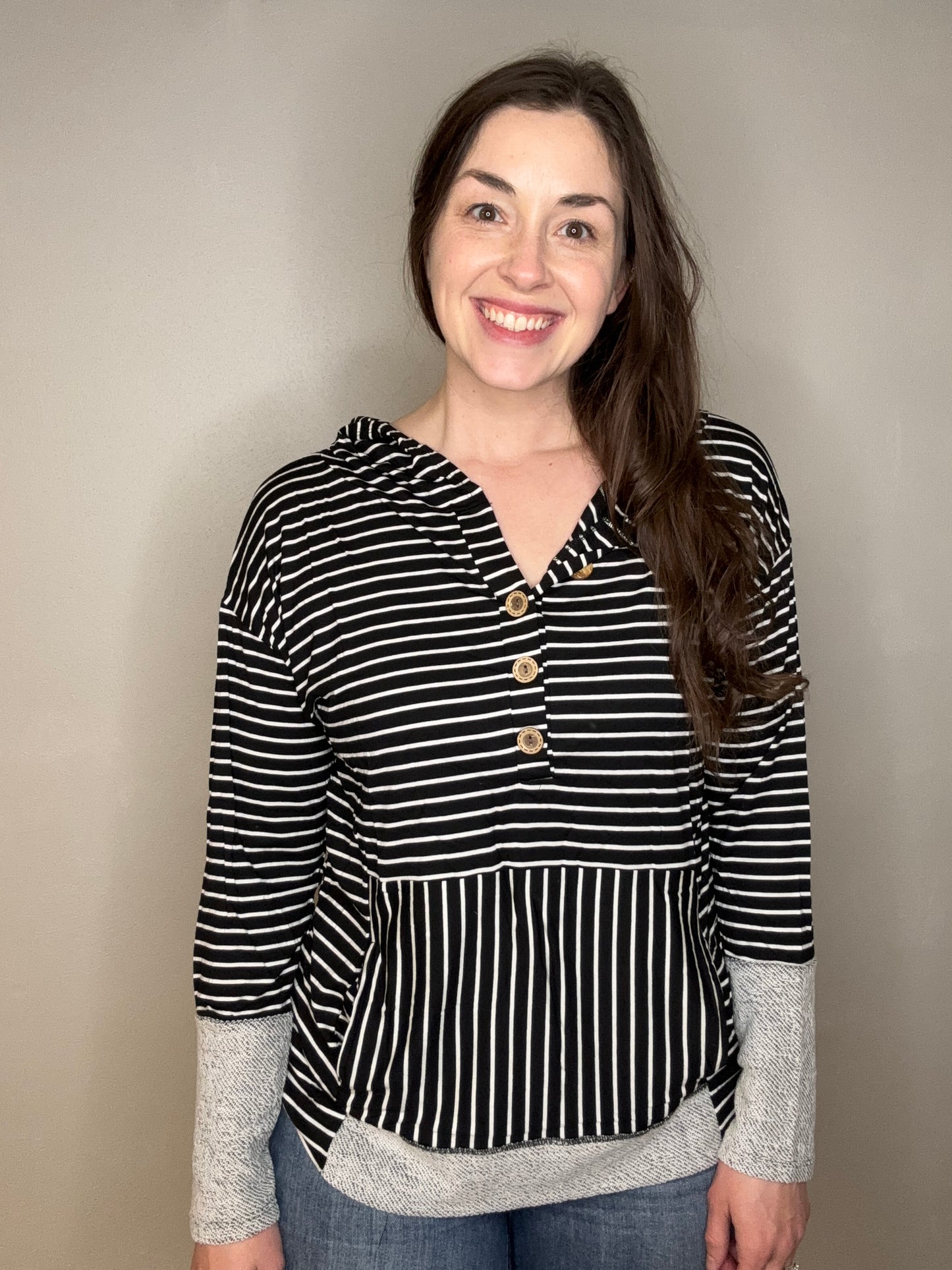 Stripe Lightweight Hoodie