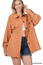 Load image into Gallery viewer, Oversized Corduroy Button Front Shacket [Online Exclusive]