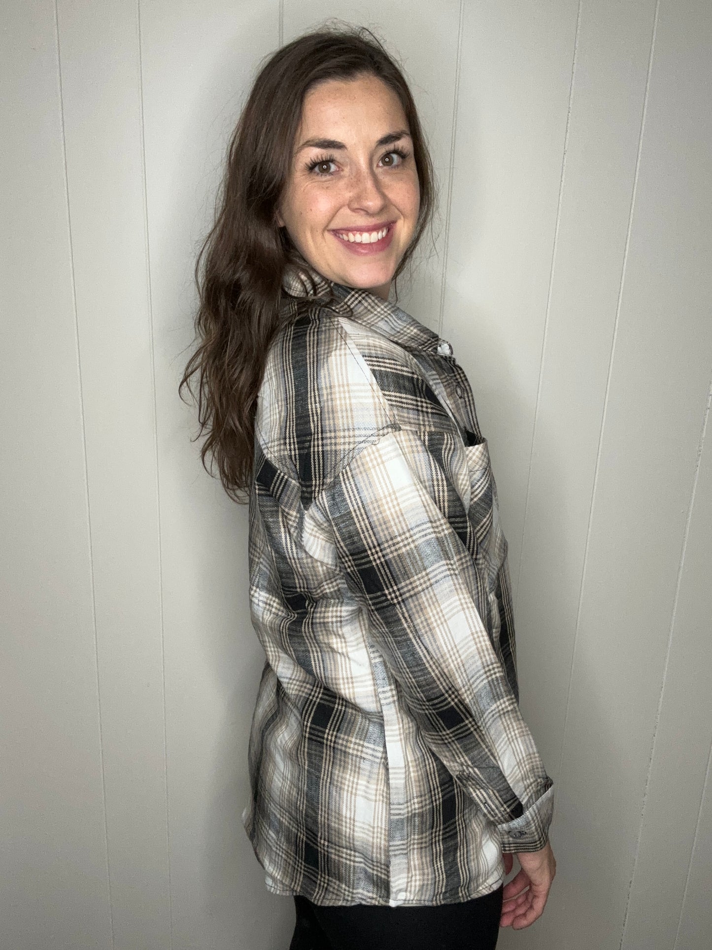 Oversized Plaid Button Down