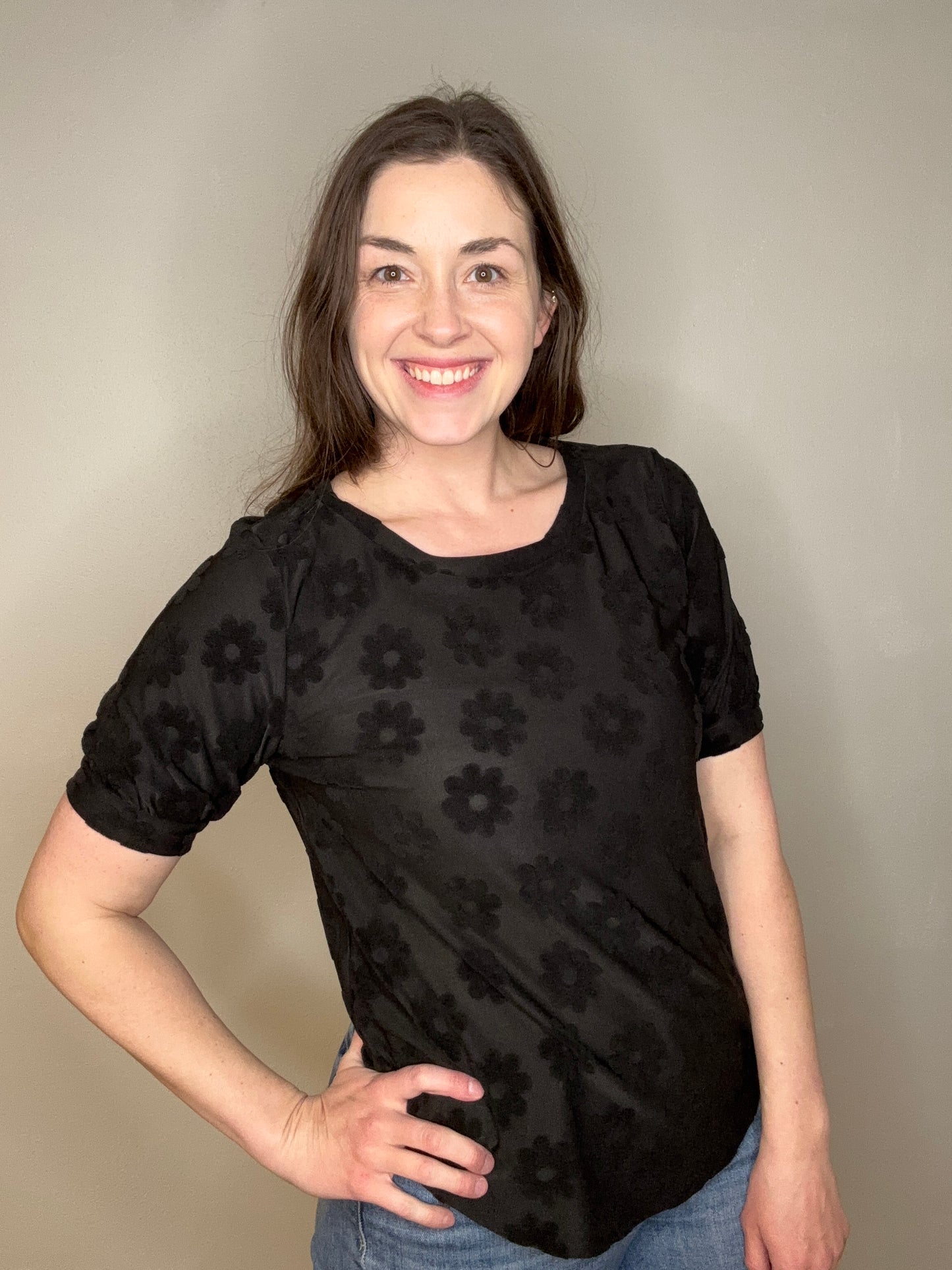 Textured Daisy Top