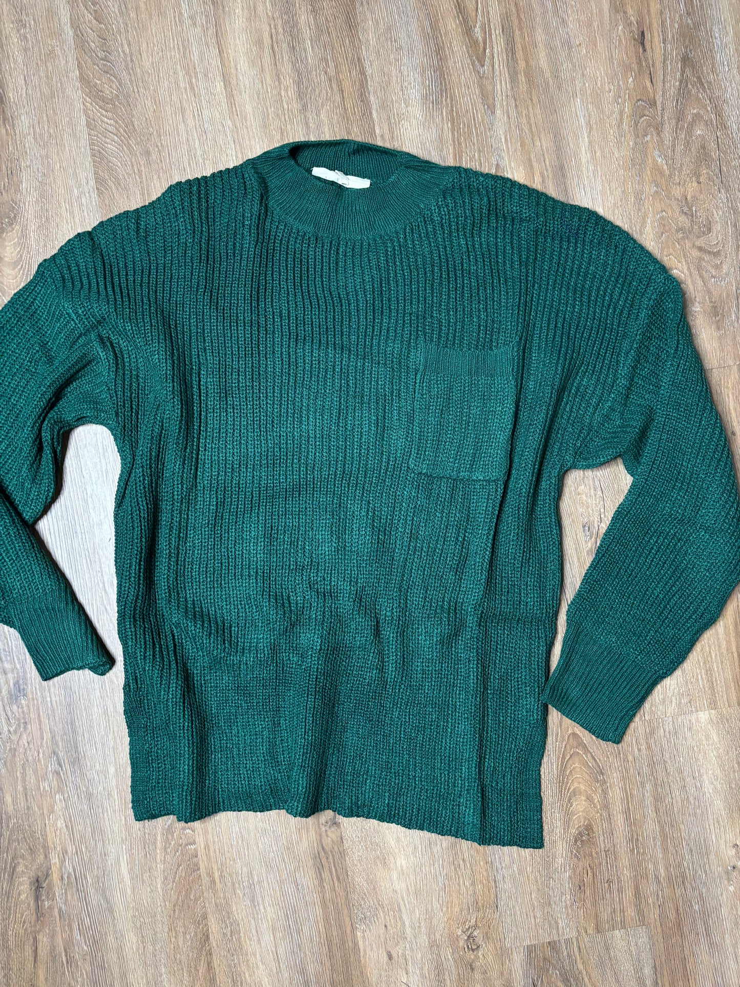 Mock Neck Pocket Sweater