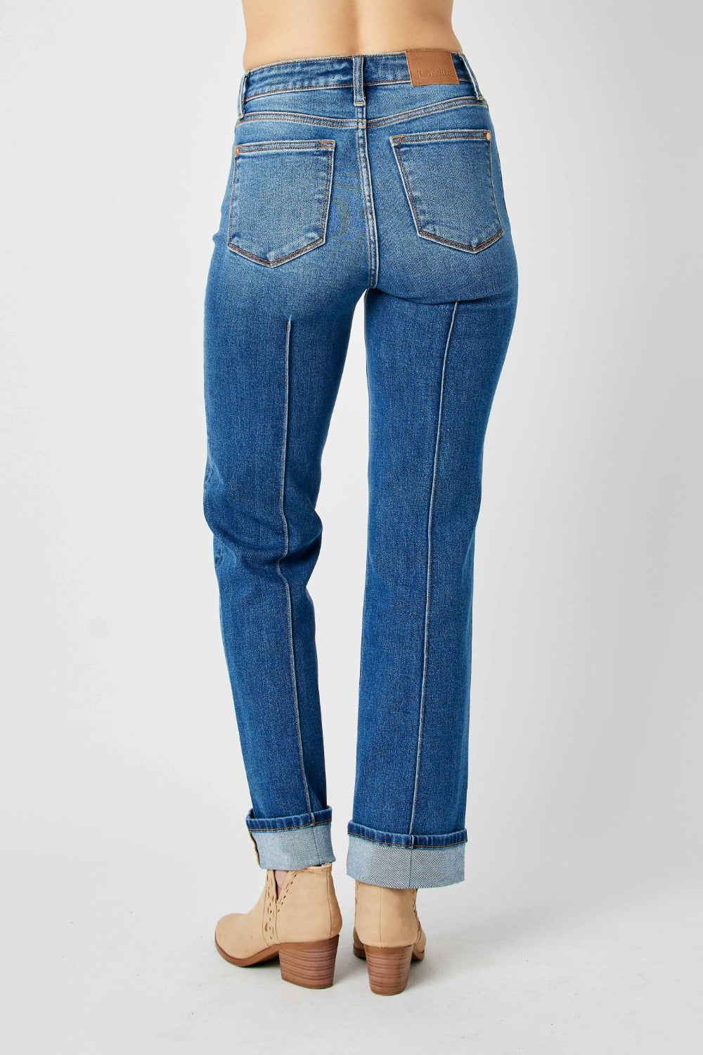 Judy Blue High Waist Front Seam Detail Straight Jeans [Online Exclusive]