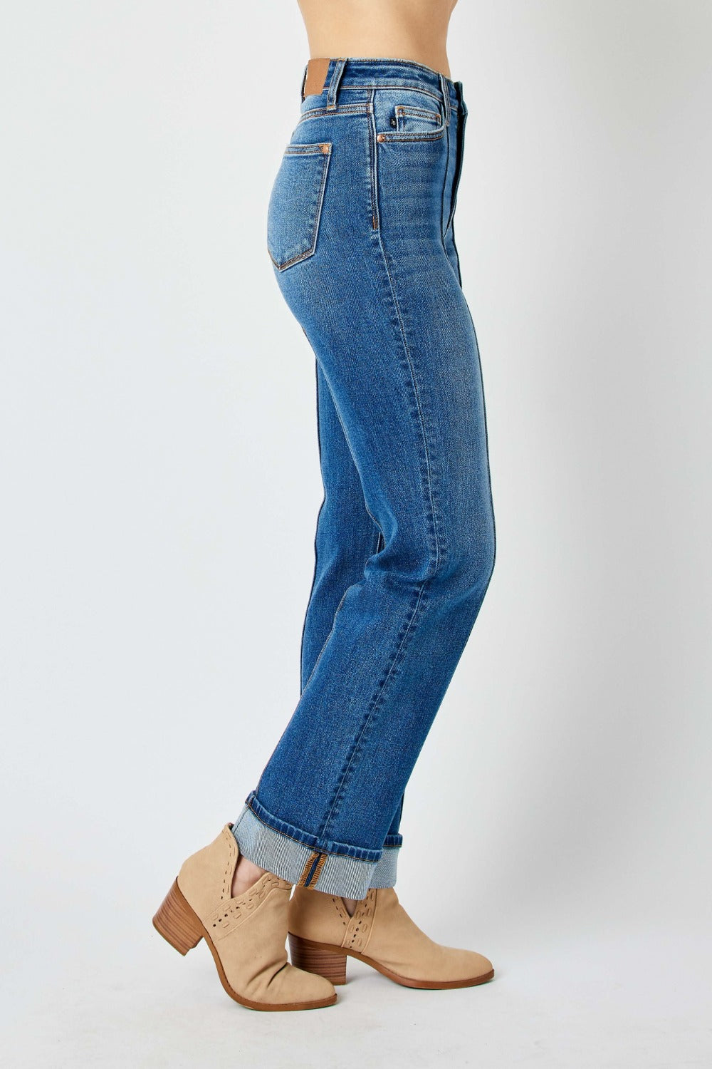 Judy Blue High Waist Front Seam Detail Straight Jeans [Online Exclusive]