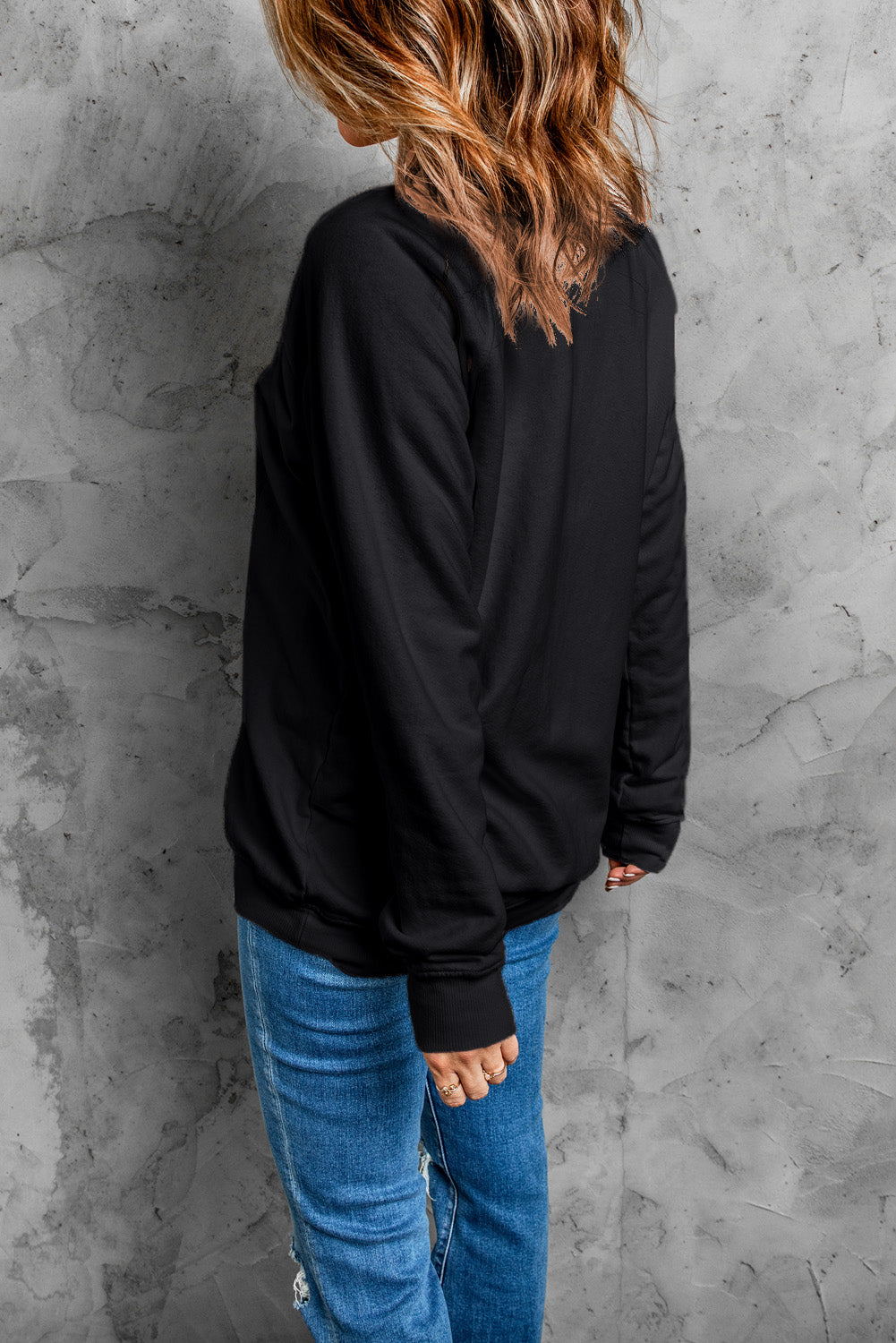 Pumpkin Round Neck Long Sleeve Sweatshirt [Online Exclusive]