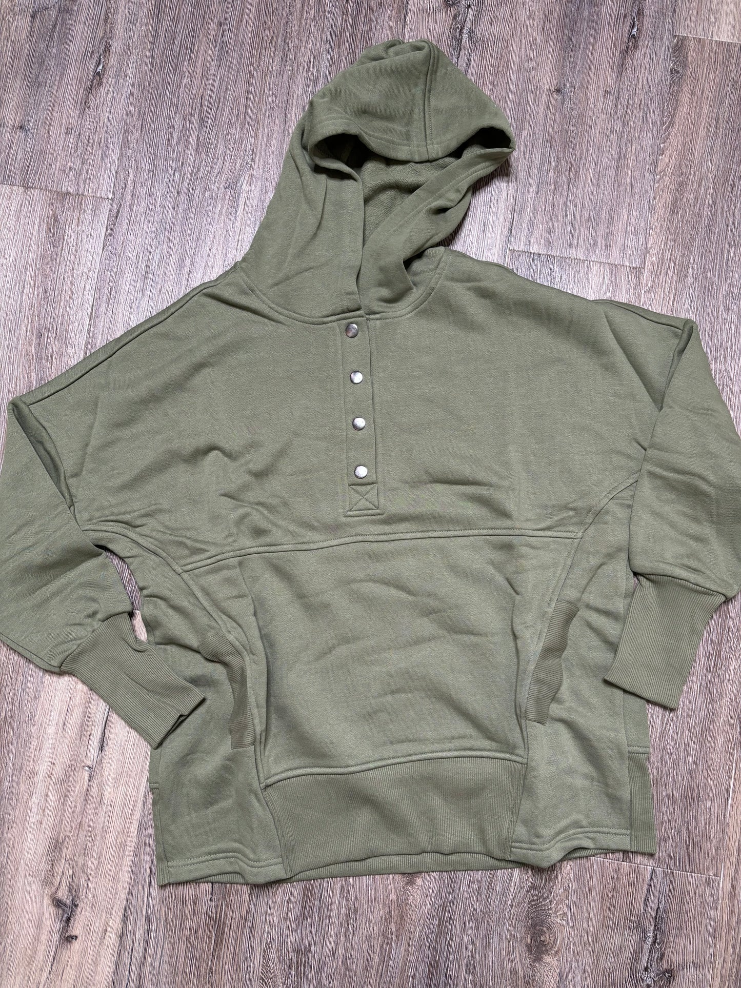 Half Button Pullover Hoodie