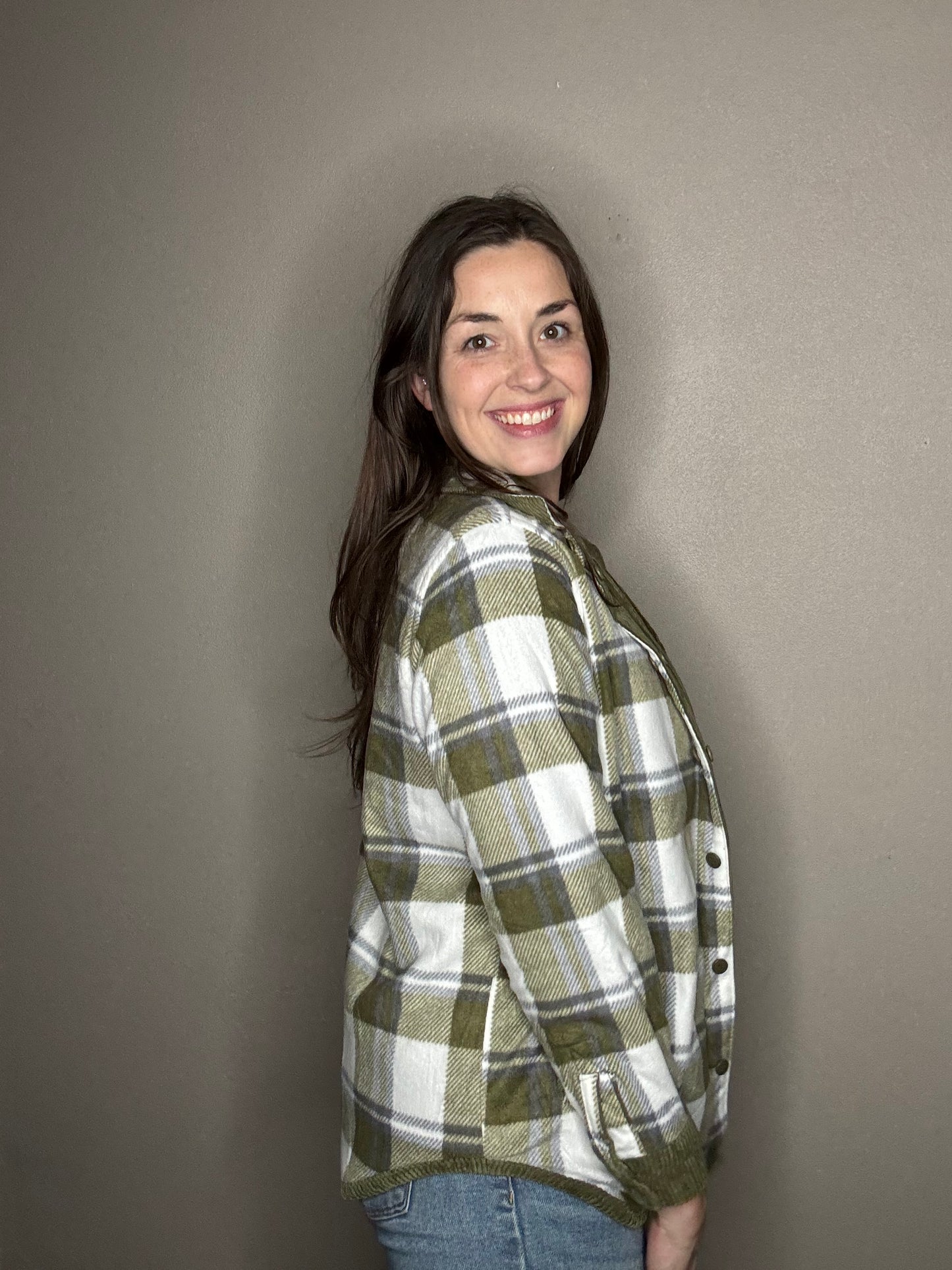 Corduroy & Plaid Flannel Reversible Shacket