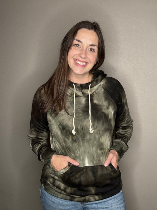 Olive Tie Dye Hoodie