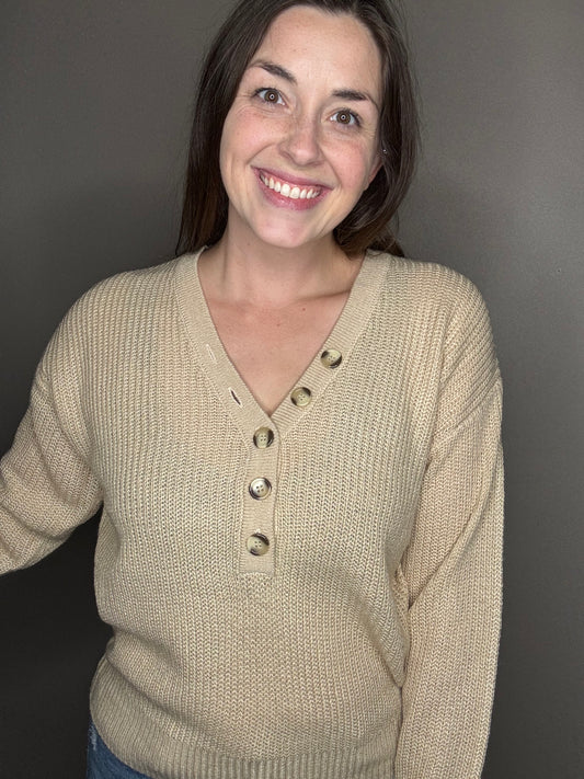 Button Detail Sweater