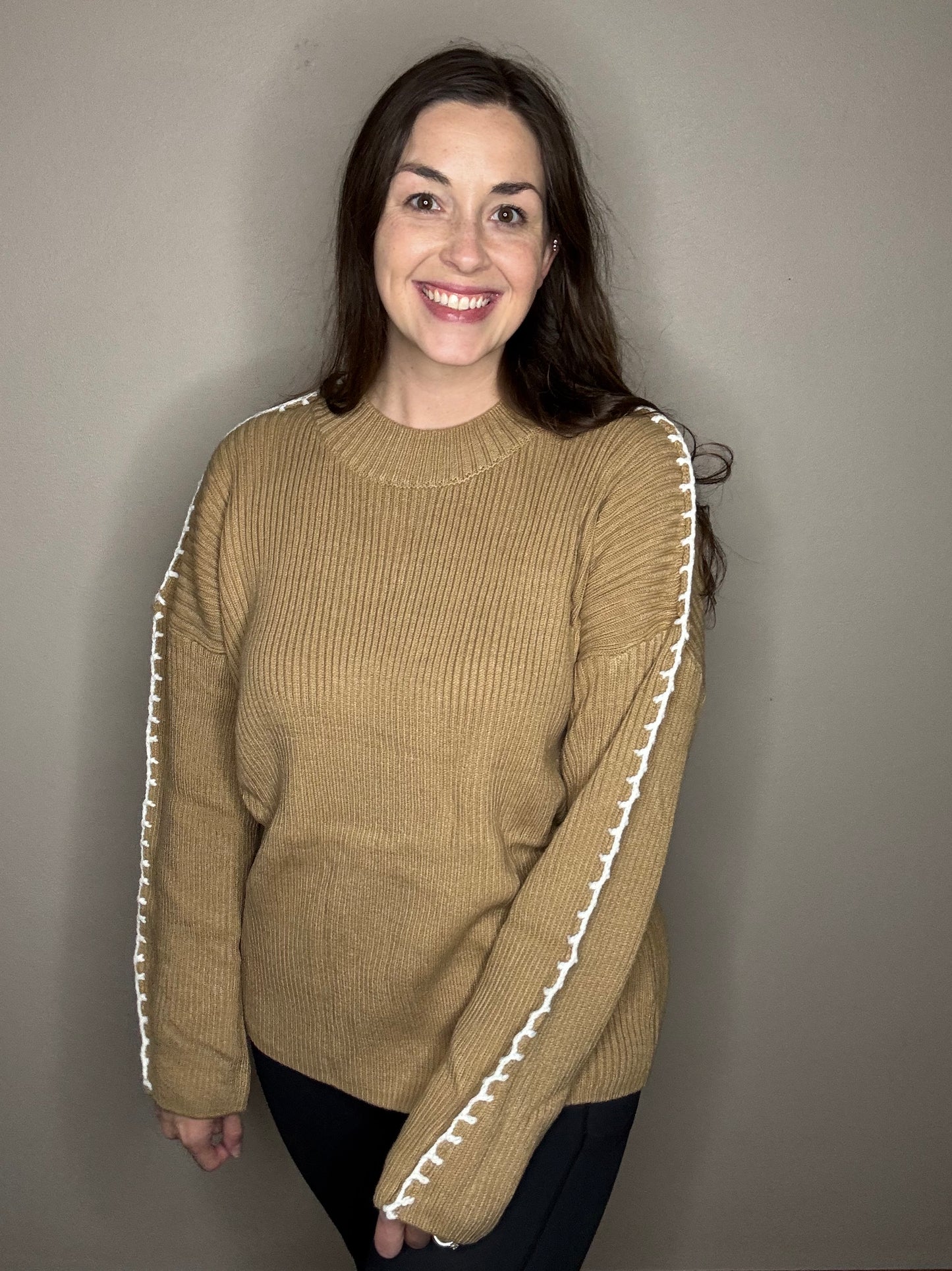 Oversized Stitch Detail Sweater