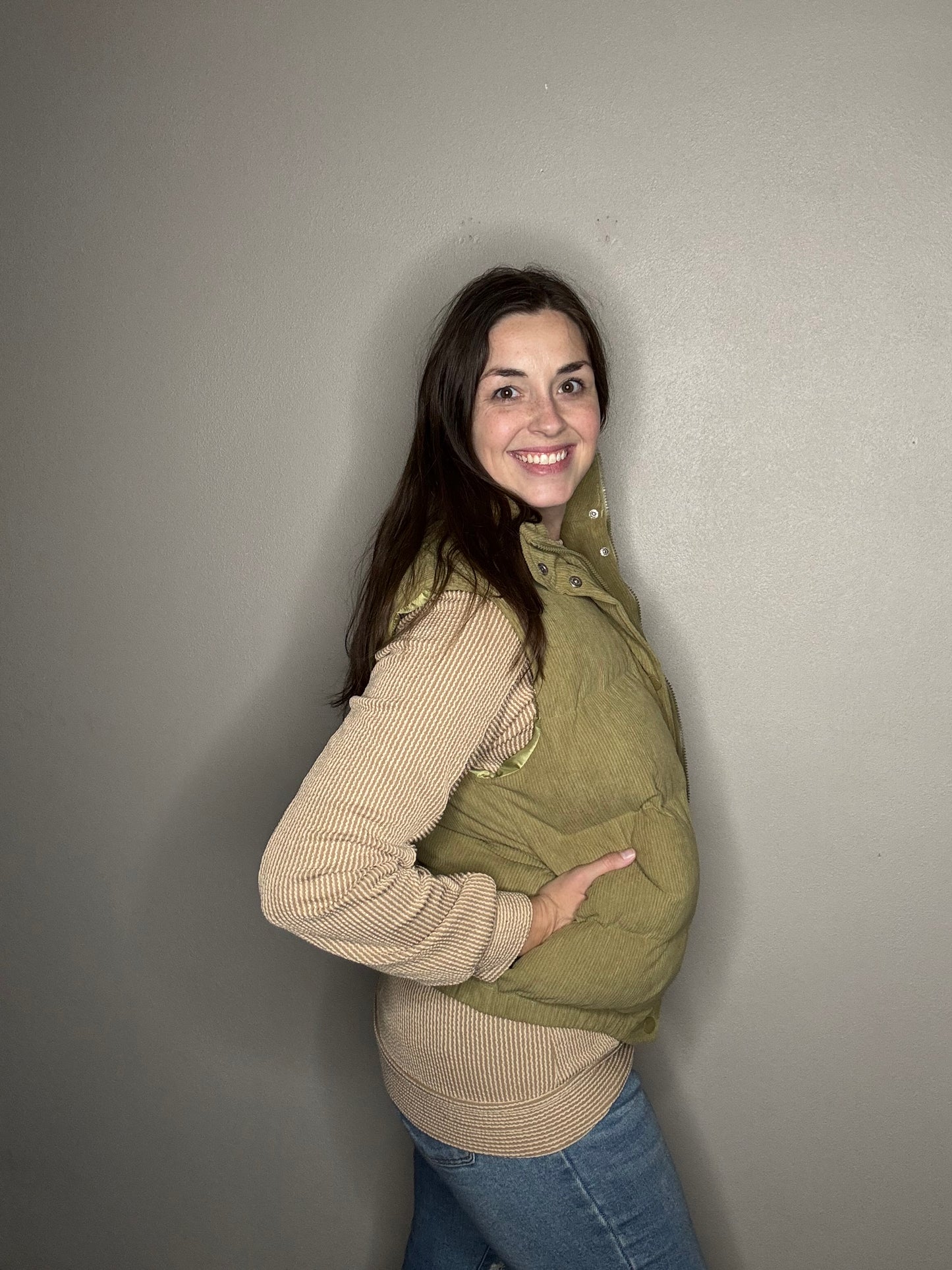 Corduroy Puffer Vest