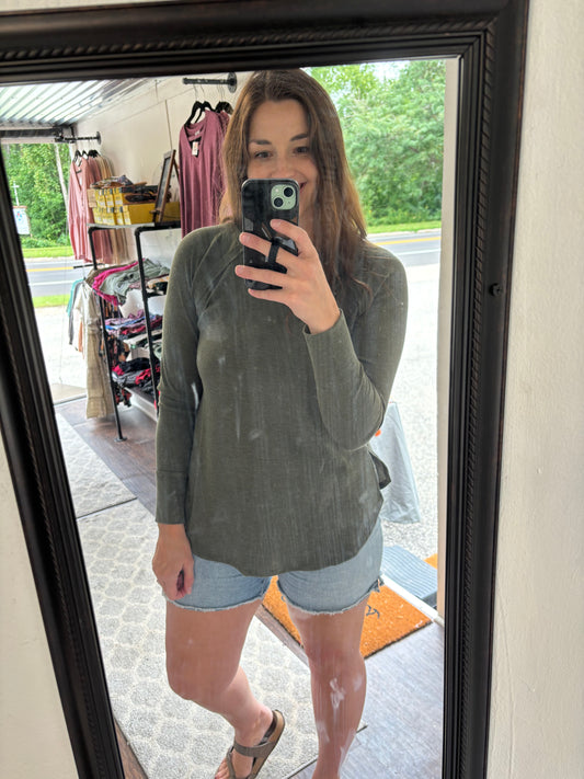 Waffle Long Sleeve Top
