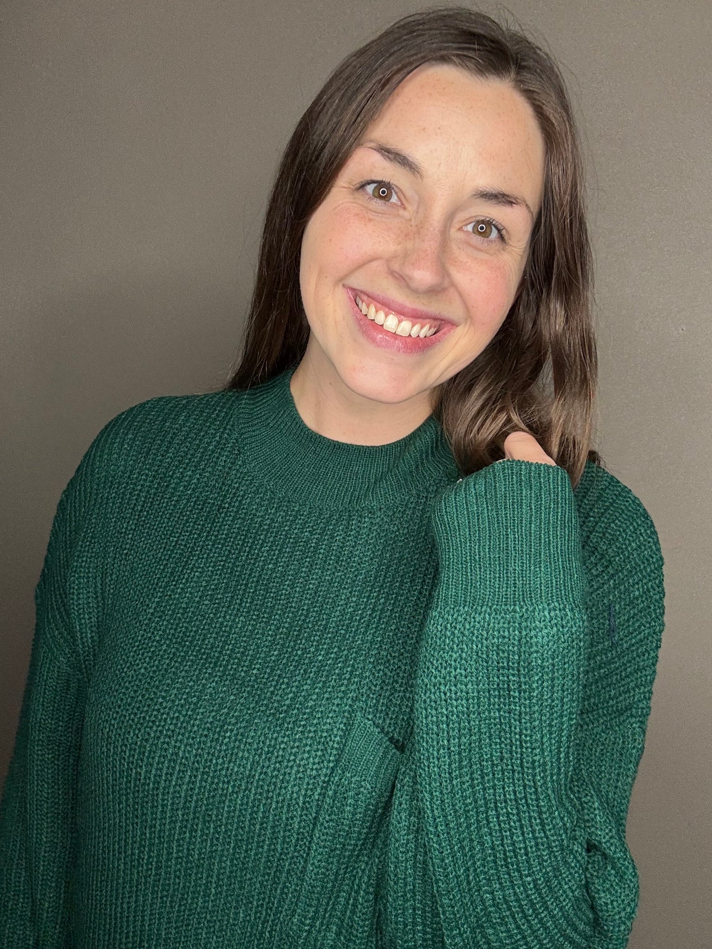 Mock Neck Pocket Sweater