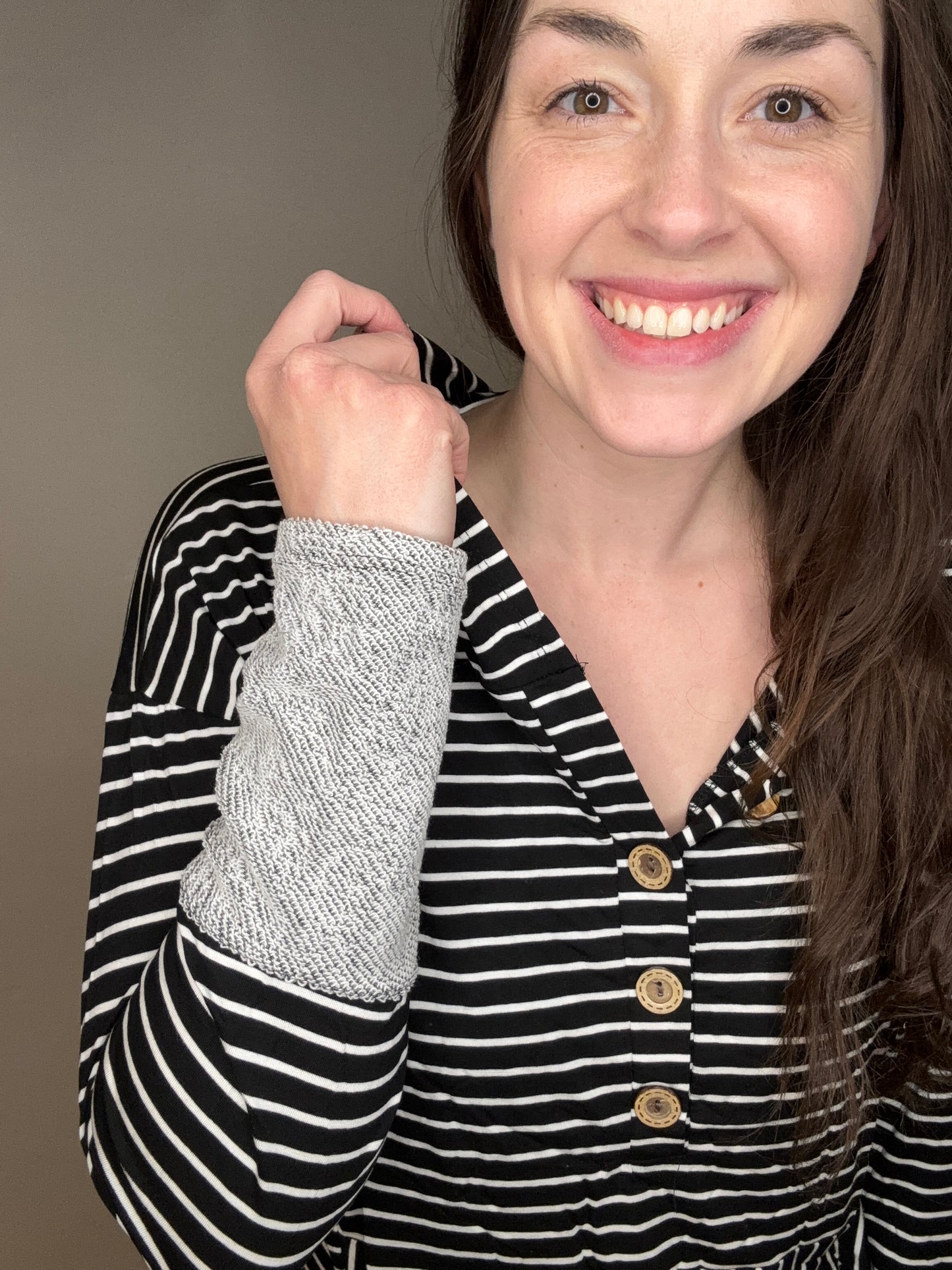 Stripe Lightweight Hoodie