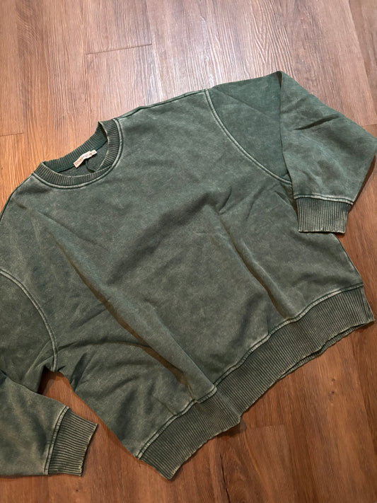 Oversized Acid Wash Crewneck