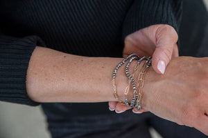 Romantic Style Bracelet in Hematite [Online Exclusive]