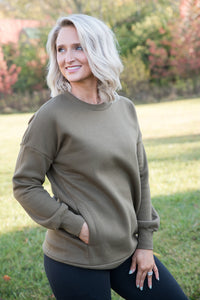 All I Need Sweatshirt in Dusty Olive [Online Exclusive]