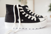 Load image into Gallery viewer, Hunky Dory Black Velvet Sneakers [Online Exclusive]