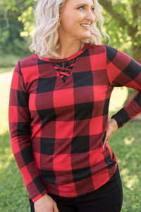 Checkmate Top in Red [Online Exclusive]