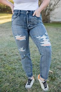 Rise to the Challenge Judy Blue Boyfriend Jeans [Online Exclusive]