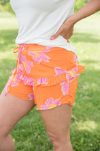 Load image into Gallery viewer, Tangerine Floral Shorts [Online Exclusive]