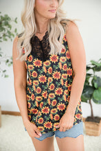 Load image into Gallery viewer, Seeking Sunflowers Lace Tank [Online Exclusive]