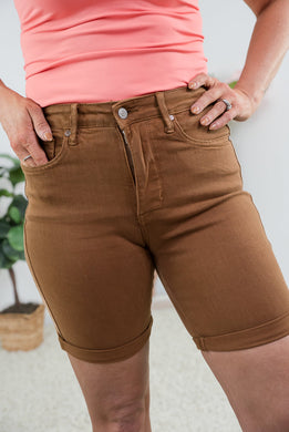 Down to Earth Tummy Control Judy Blue Bermuda Shorts [Online Exclusive]